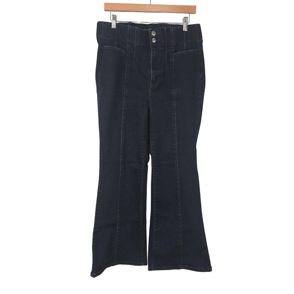 Torrid Jeans Womens 16S Dark Wash Denim High Rise Wide Leg Stretch Cropped